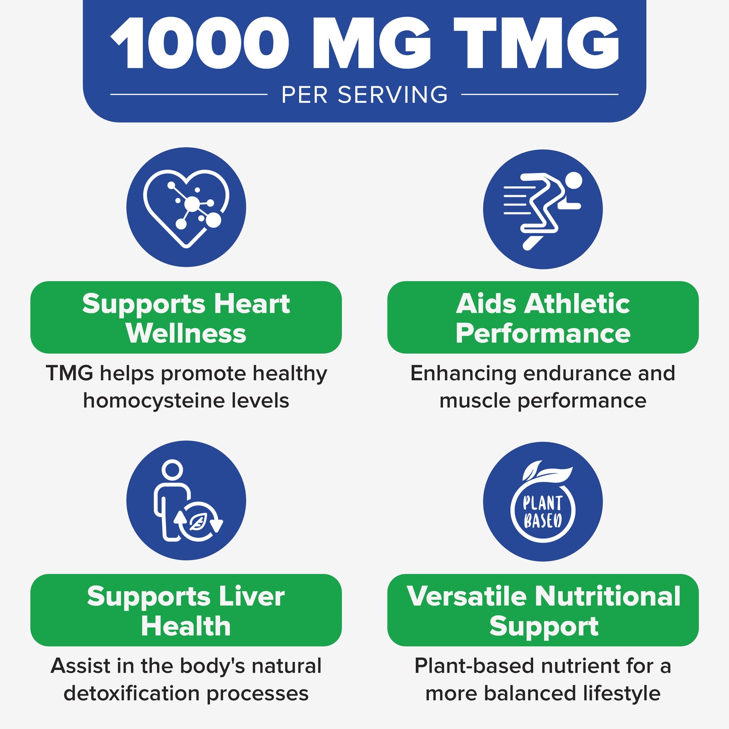 Tuthi TMG Supplements - 100 Vegan-Friendly Tablets