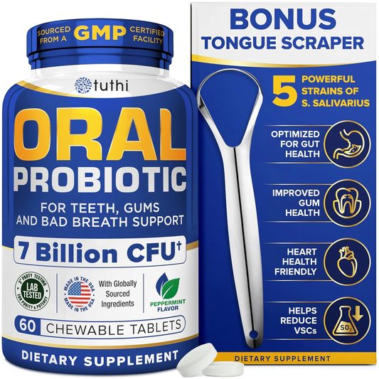 Tuthi Oral Probiotics & Tongue Scraper