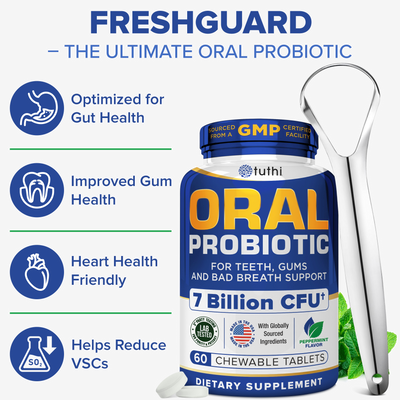 Tuthi Oral Probiotics & Tongue Scraper